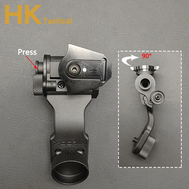 Accesorios para casco, brazo J de aluminio táctico L4G24 NVG, adaptador de soporte para casco para gafas de visión nocturna de PVS-14 - imagen 4