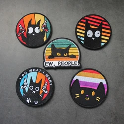 EW PEOPLE Parche Táctico Gato Arcoíris Bordado