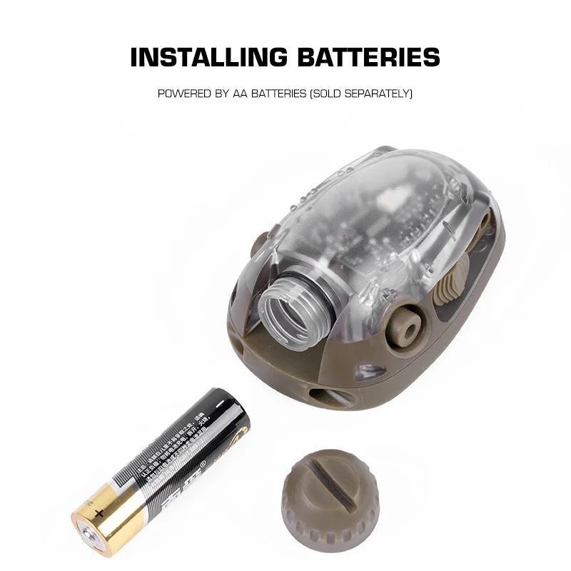 Luz LED señalizadora casco táctico IR multicolor impermeable - imagen 3