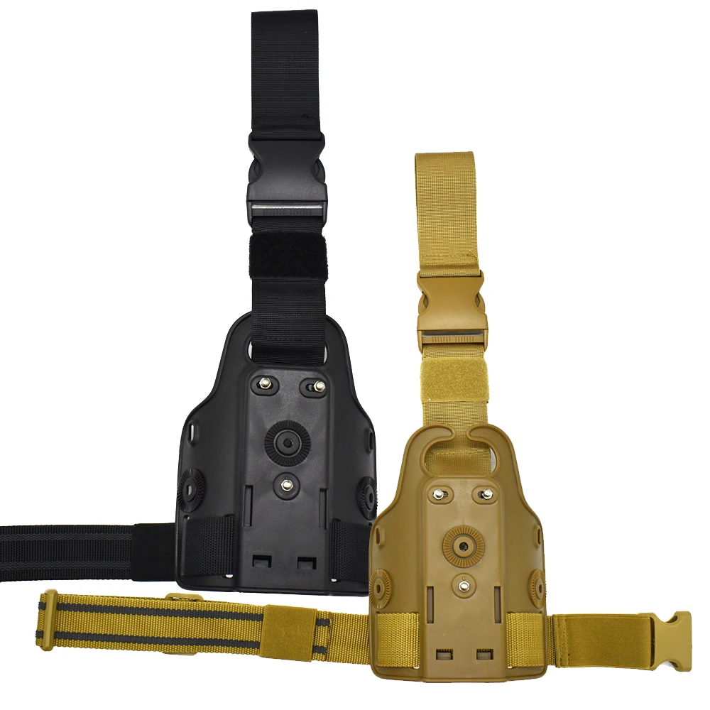 Plataforma de pierna de caída táctica Airsoft Pistols Thigh Leg Holster Paddle adaptador para Glock 17 19 M9 1911 P226 accesorios de caza