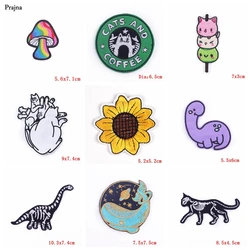 Parche bordado Hippie gato con calavera termoadhesivo para planchar