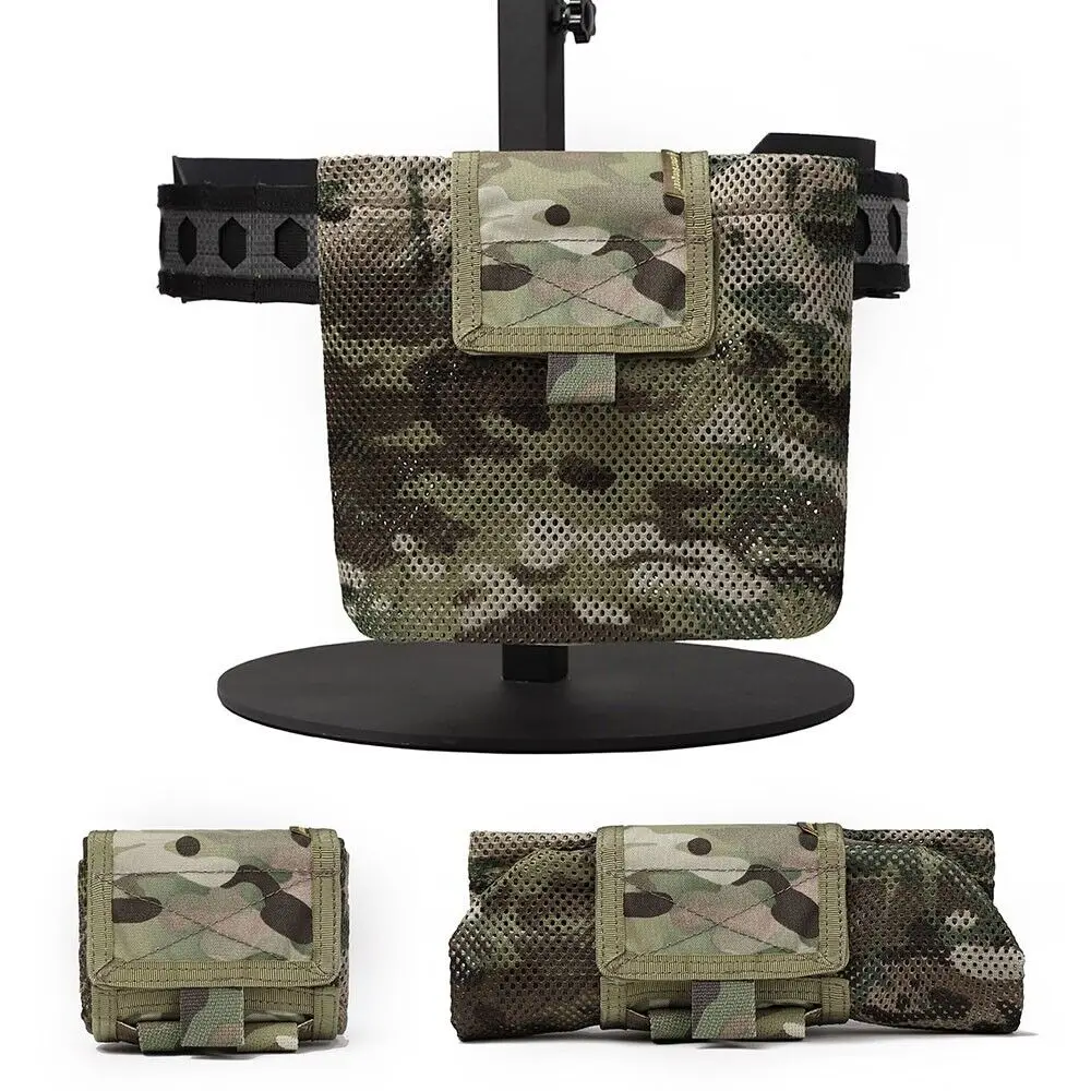 Emersongear-bolsa táctica Molle de malla para exteriores, bolsa de reciclaje plegable con cordón para revistas, bolsillo magnético de red - imagen 3