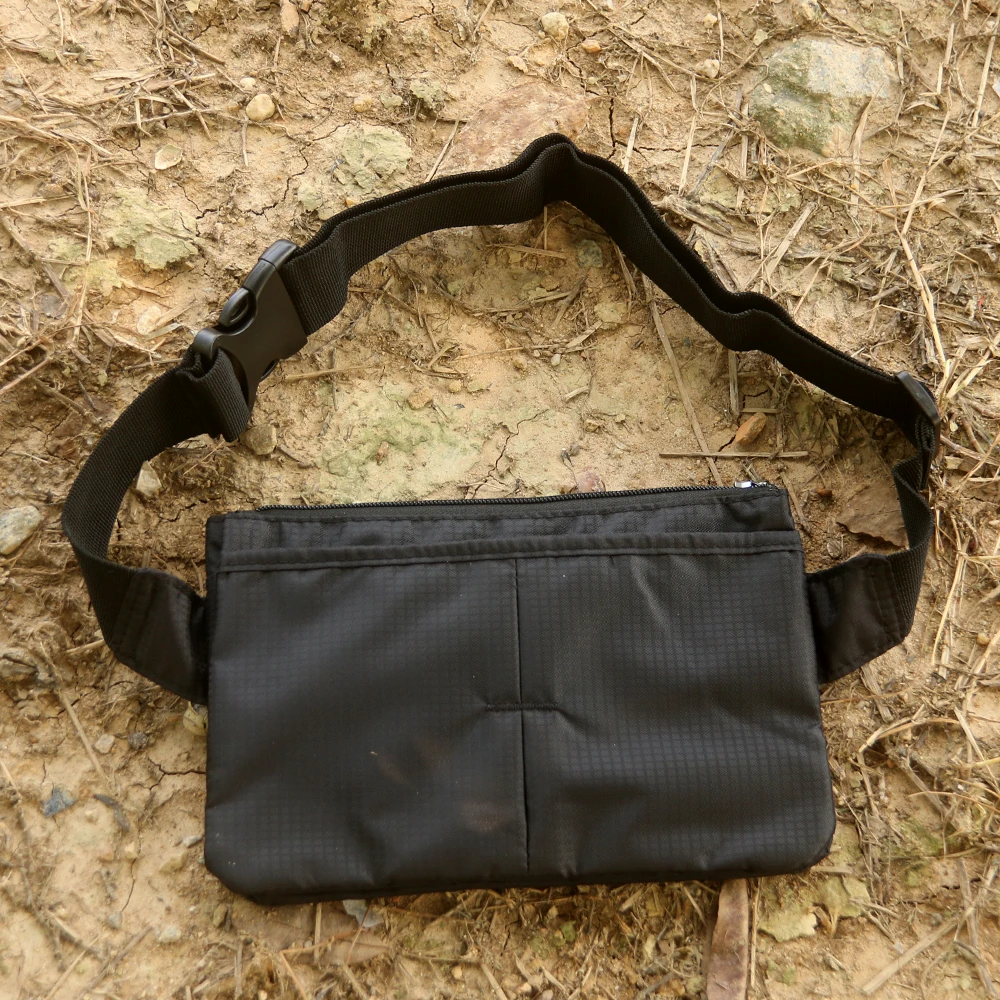 Riñonera deportiva unisex con cremallera de color sólido, riñonera deportiva impermeable con múltiples bolsillos, bolsa para deportes al aire libre para correr y andar en bicicleta - imagen 2