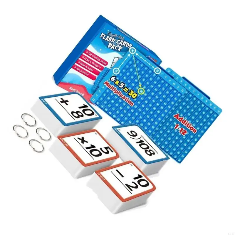 Tarjetas interactivas estudio matemáticas, tarjetas educativas coloridas aritmética para niños, tarjetas papel - imagen 5