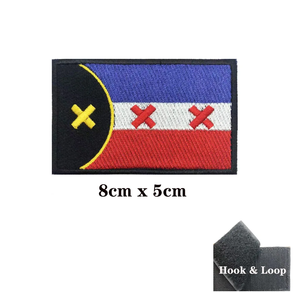 Dream SMP-Parches de bandera para el brazo, parche bordado de gancho y bucle, insignia bordada de hierro, raya militar - imagen 3
