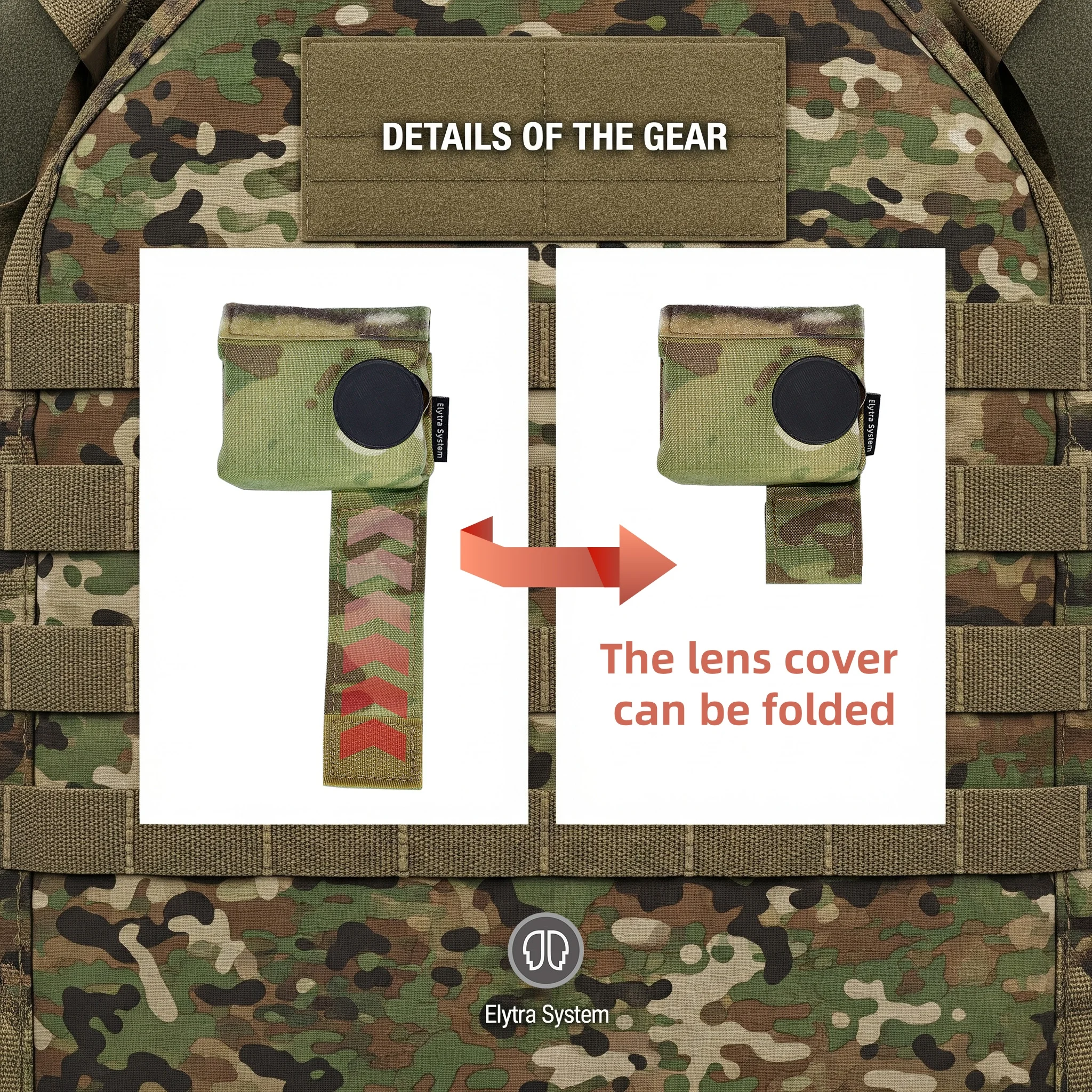 Bolsa para cámara de acción montada en Molle, estilo táctico, diseñada específicamente para mochila con chaleco Molle - imagen 5