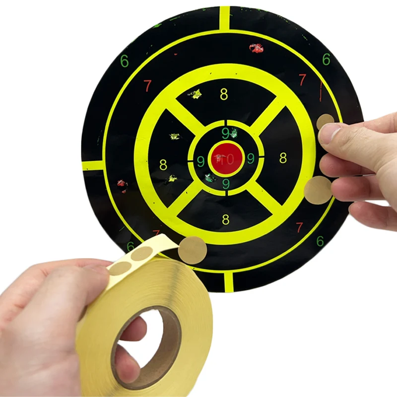 2000/Uds tiro para objetivo 20mm/12mm marrón Beige IPSC tiros objetivo Bullseye agujero tiro yesos pegatina - imagen 4