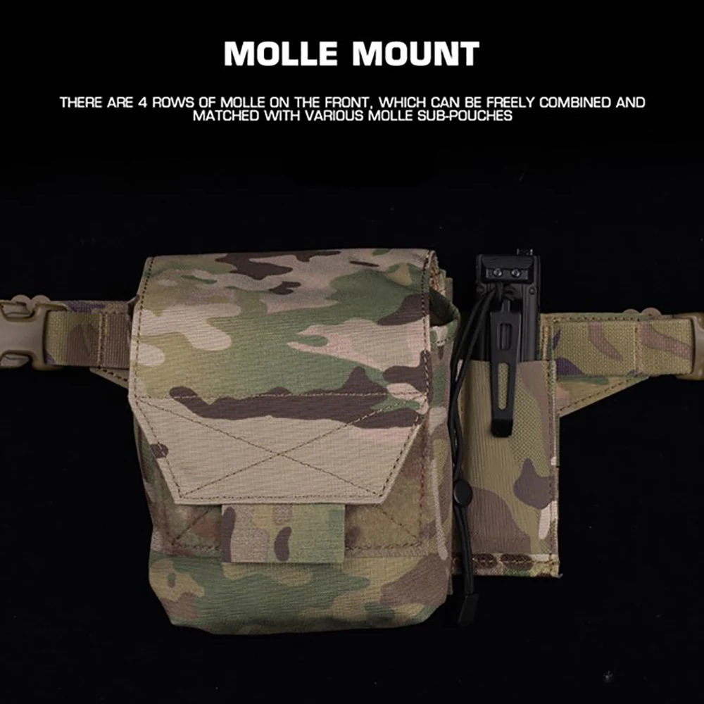 Fanny-Panel adaptador de subcarga, montaje MOLLE, corte láser, cintura, placa colgante, equipo táctico Airsoft para exteriores, SLAP 4 - imagen 3