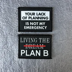 Parche impreso con texto en inglés, insignias de moral táctica, parches de gancho y bucle, pegatinas decorativas para ropa y mochilas