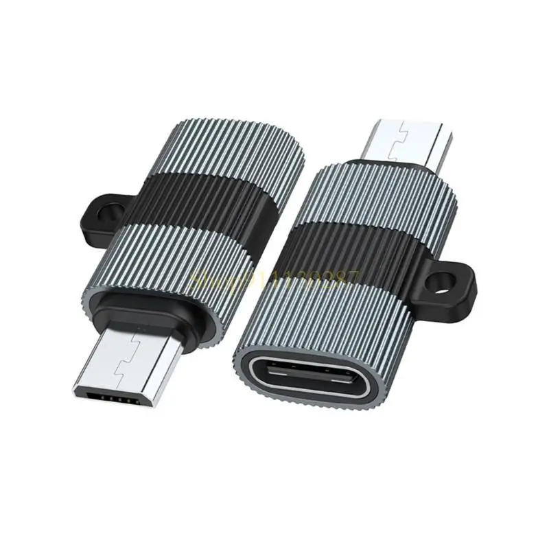 J1HC Short USB C a Adaptadores USB USB Tipo C Femenino a MicroUSB Adaptadores masculinos Conectores Adaptadores cargadores - imagen 3