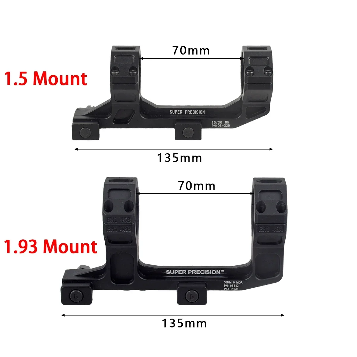 Geissele Mira Voladiza Picatinny 20mm Anillos 25.4 30mm AR15 M4 - imagen 3