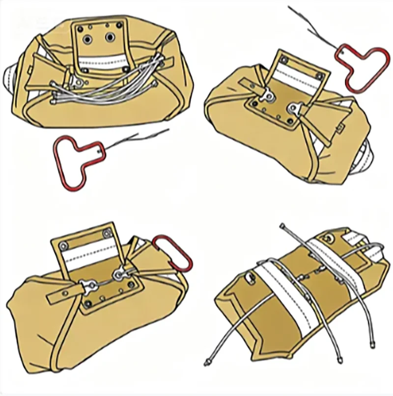 Mochila táctica vintage americana paracaidismo sin toldo