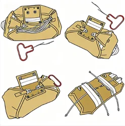 Mochila táctica vintage americana paracaidismo sin toldo