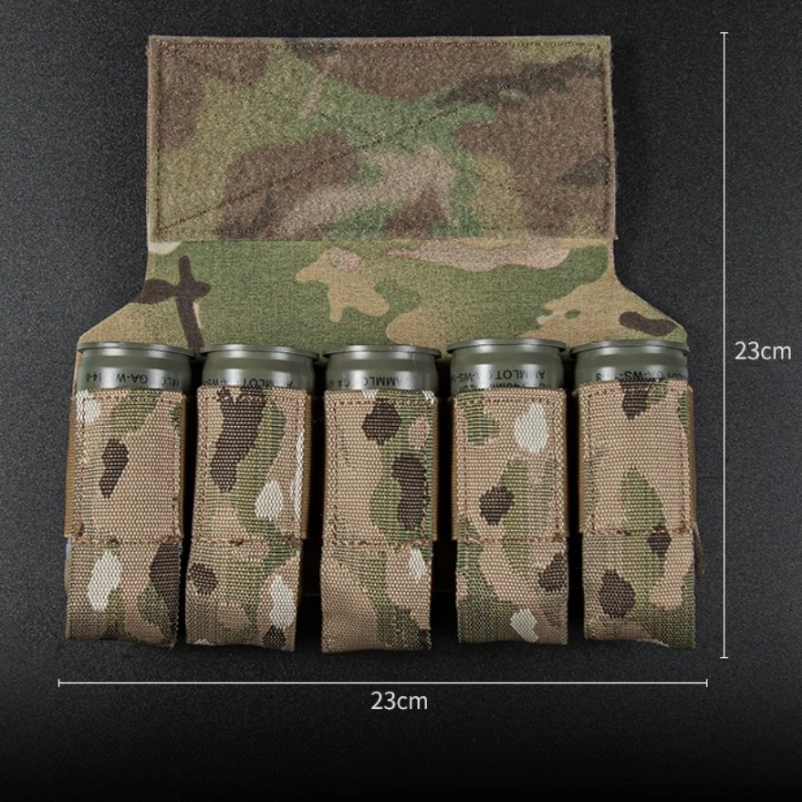 Bolsas quíntuple de Granada M203 con gancho y bucle, bolsa Flash de Granada de humo M79 M433 para accesorios de caza Airsoft - imagen 3