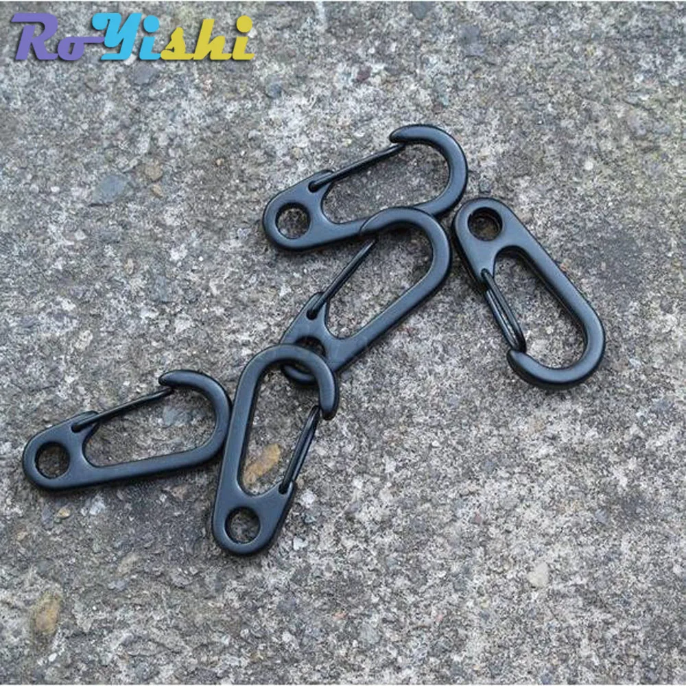 3 unids/pack llavero dividido de acero inoxidable cierres Clips gancho - imagen 4