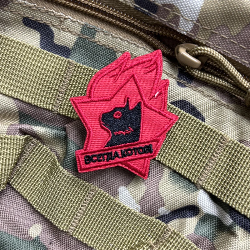 Parche táctico bordado de gato – insignia militar con gancho y bucle - imagen 3