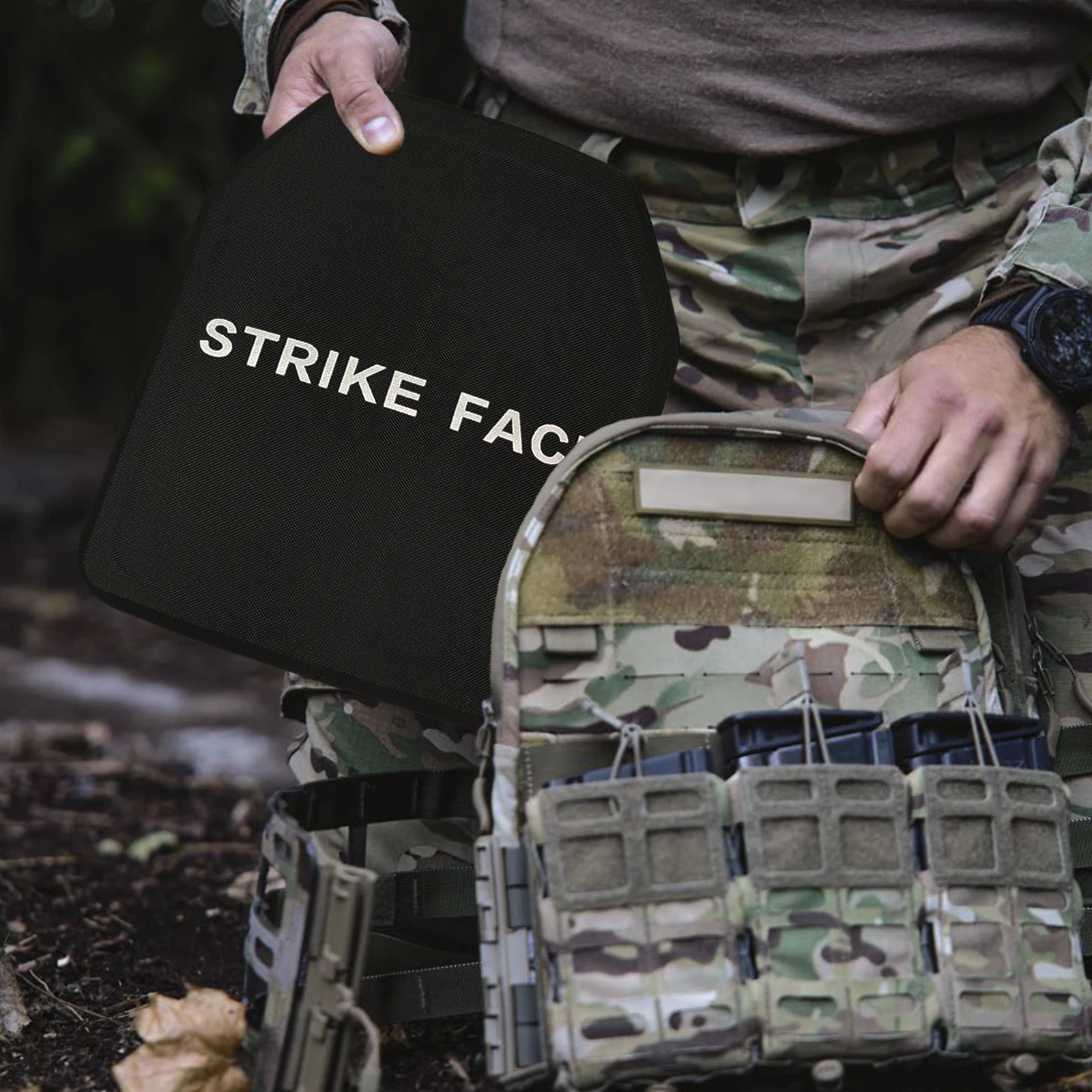 UNIONTAC Cerámica de óxido de aluminio con UHMWPE NIJ III++ AK47, SS109 y M80 0101.06 Placa curva única a prueba de balas