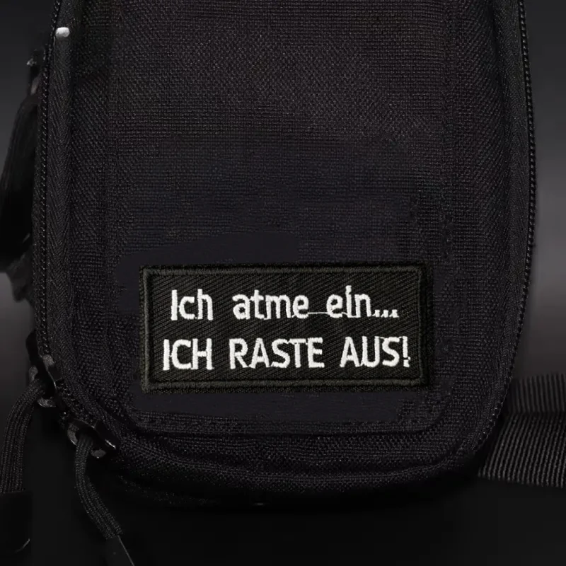 “Ich Atme Ein... ICH RASTE AUS!" Parche Tactics Morale Insignia Impresión Gancho y Bucle Mochila Ropa Decoración Pegatina Brazalete