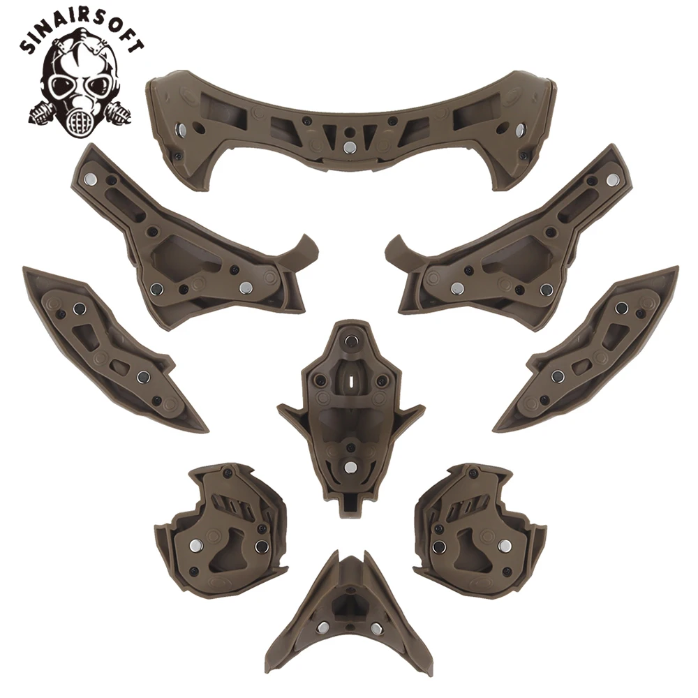 SINAIRSOFT-piezas de máscara táctica Airsoft, tiro, Cosplay, caza, CS, accesorios de película para acampar, armadura de adsorción magnética, visera DIY - imagen 2