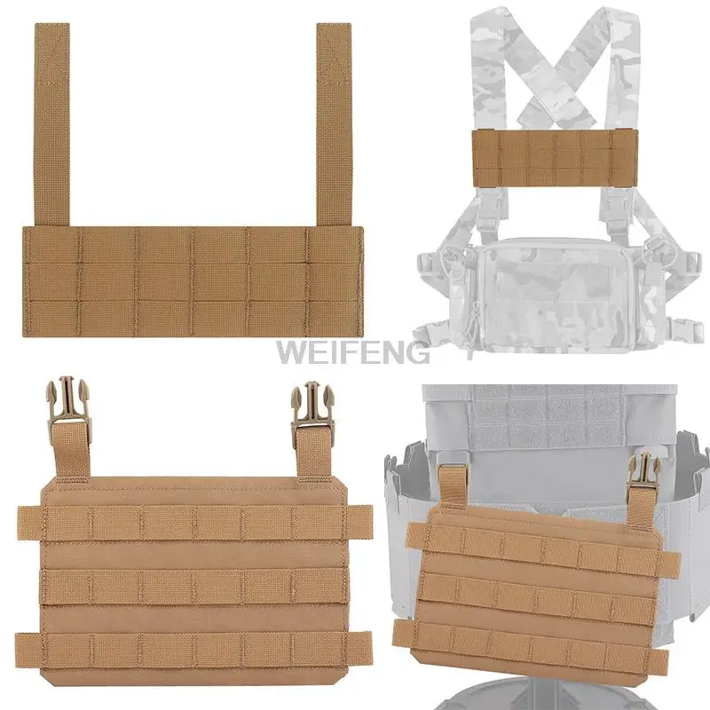 Panel frontal de chaleco táctico Molle, placa de expansión, aparejo de pecho, Panel frontal para MK3, MK4, accesorios de chaleco de plataforma