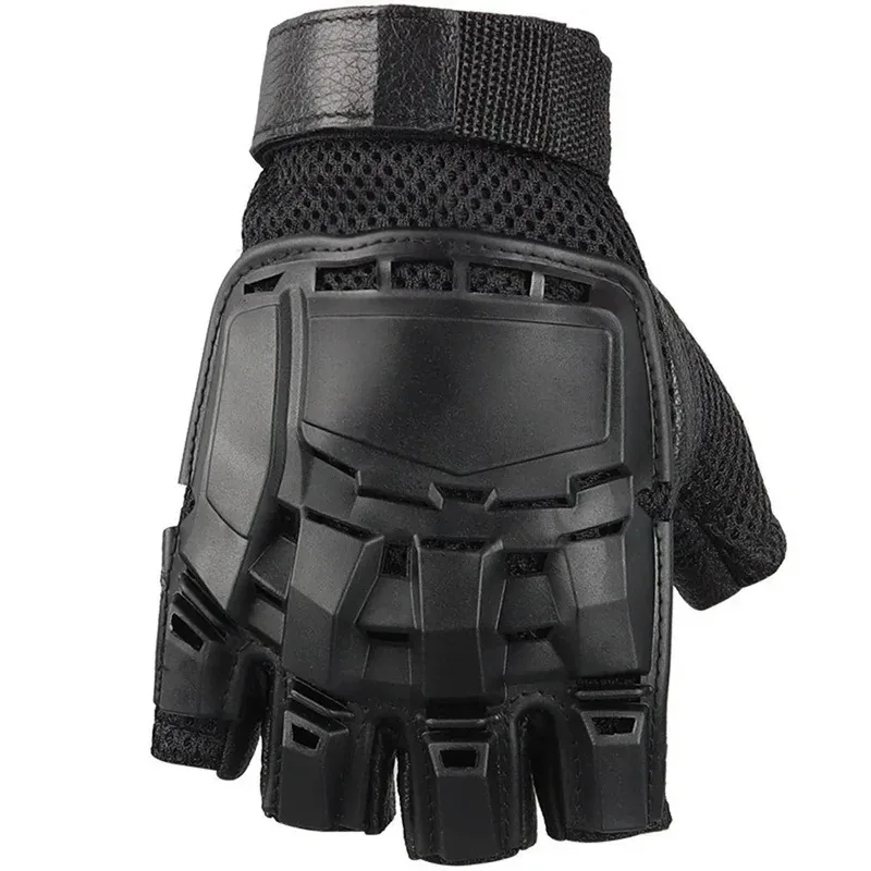 Guantes tácticos transpirables de carcasa dura, guantes completos/medio dedo para motociclismo, ciclismo, accesorios para exteriores - imagen 4