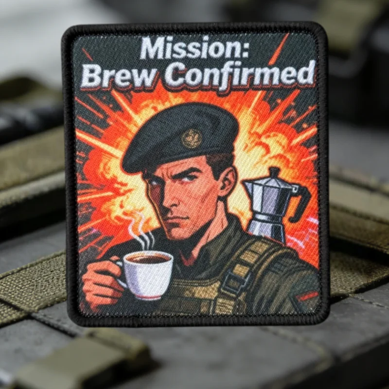 Parche táctico Mission Brew insignia moral con velcro gancho y bucle - imagen 5