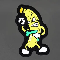 Parodia Banana Man 3D PVC parche de pegamento suave chaleco táctico gancho y bucle sombreros insignia de moral mochila pegatinas brazalete parches para ropa