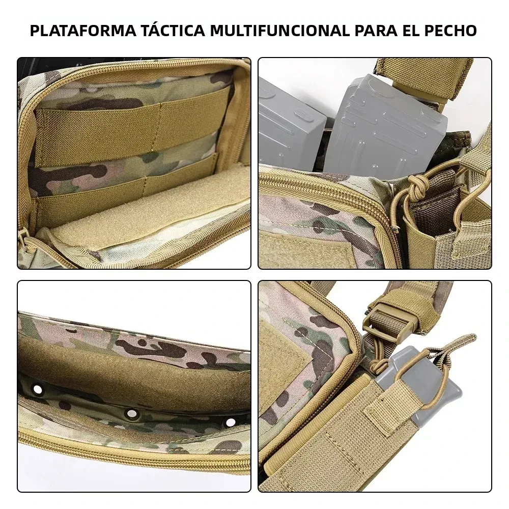 SINAIRSOFT-Microcha táctica D3CR para el pecho, con bolsa para revistas de 5,56, 7,62, 9mm, juego de guerra de caza, accesorios para chaleco D3CRM - imagen 5