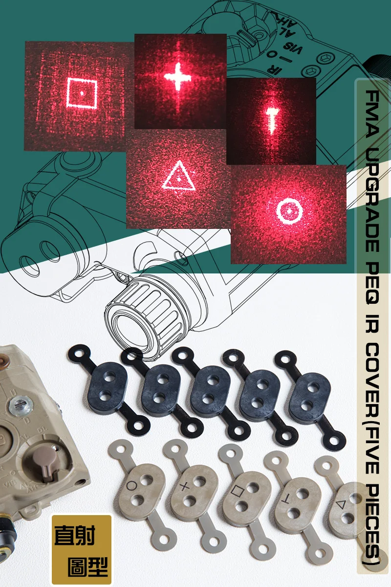 Cubierta protectora de lente IR PEQ mejorada FMA (5 lentes láser con patrón de proyección directa) DE/BK/FG - imagen 3