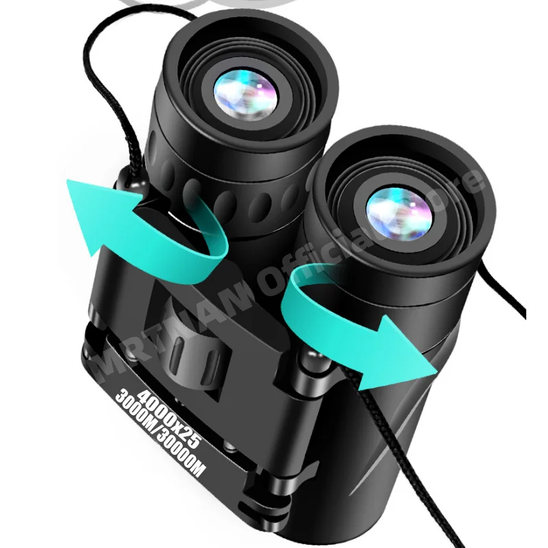 Binoculares potentes HD de 4000x25, Mini telescopio plegable de largo alcance, óptica BAK4 FMC para Deportes de caza, viajes de acampada al aire libre