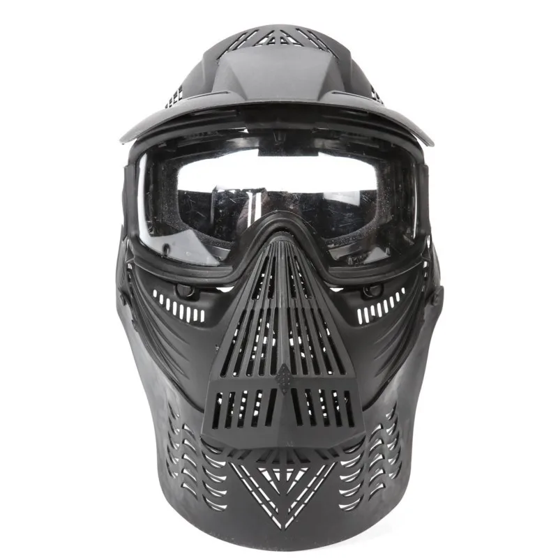 Máscara de Paintball Airsoft, equipo de protección facial completo con gafas, lentes de PC para caza CS Airsoft, juego de Paintball, actividades al aire libre - imagen 2