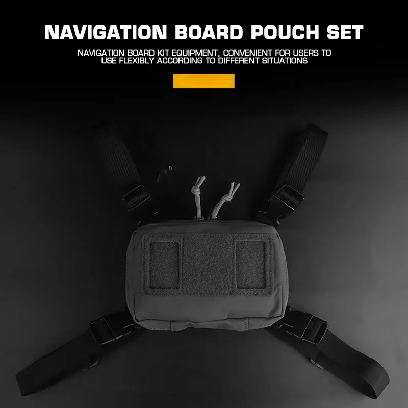 Bolsa táctica MOLLE plegable para tablero de navegación, conjunto para mapa de teléfono móvil de 4,7-6,7 pulgadas, Panel administrador con soporte para placa de aparejo en el pecho - imagen 5