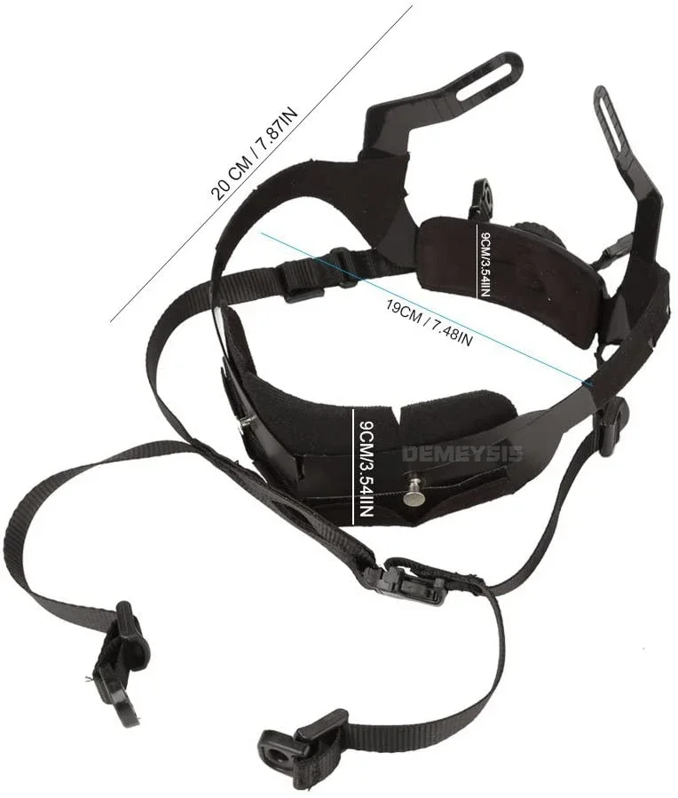 Casco táctico rápido, sistema de suspensión interior, cascos de caza para tiro al aire libre, accesorios de correa de bloqueo de cabeza ajustable - imagen 3