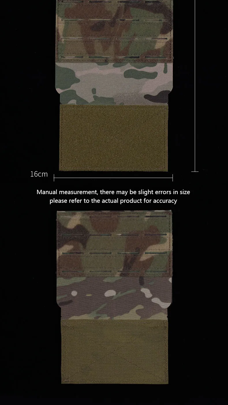 Una tela estampada de camuflaje con una regla que mide 1 cm