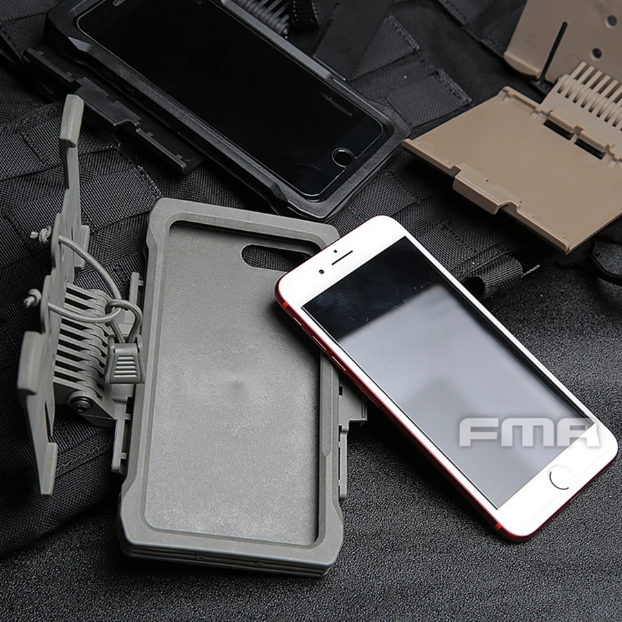 Nueva funda para teléfono móvil FMA IPHONE 7/8 Plus TB1320 para sistema de chaleco Molle, carcasa para teléfono móvil montada en el pecho - imagen 5