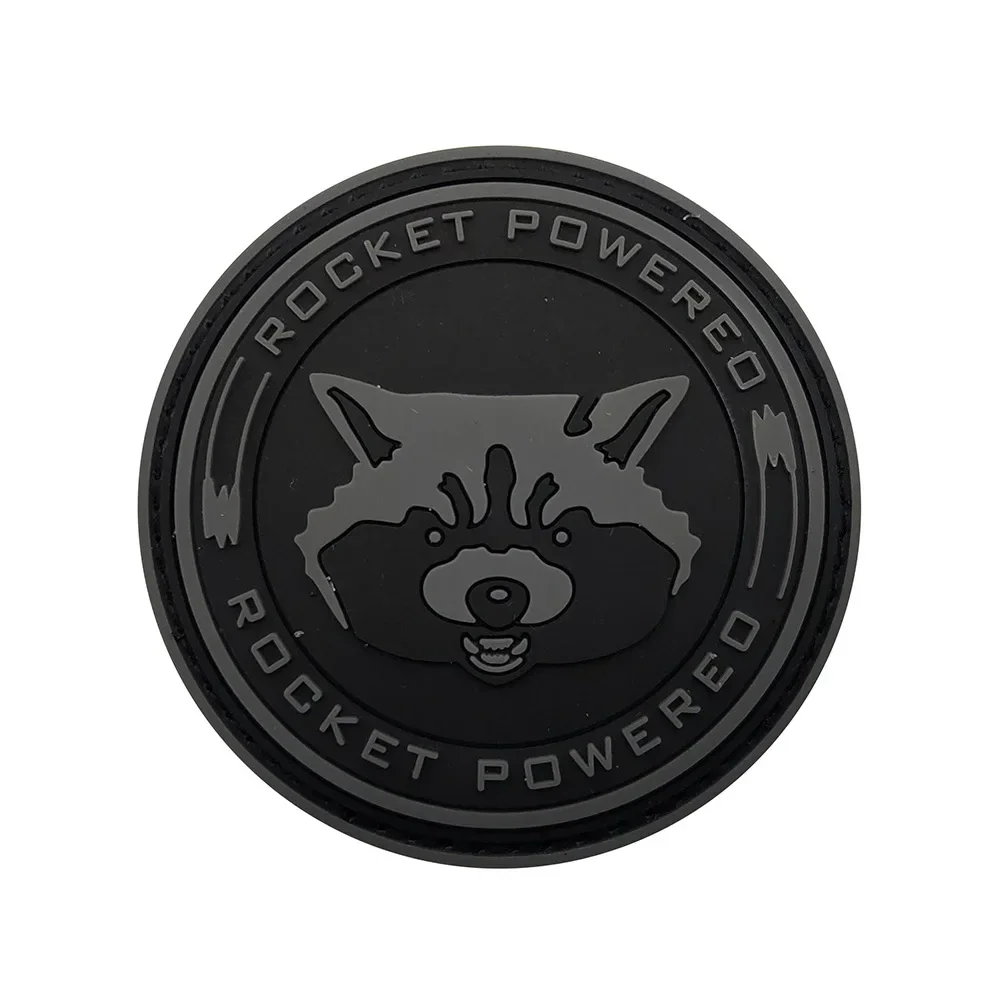 Insignia de moral Rocket Power, parches de cabeza de oso de dibujos animados, gancho y bucle, apliques tácticos de mochila para ropa - imagen 3