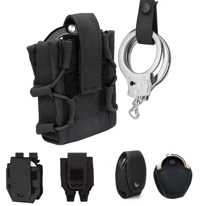 Bolsa para esposas, funda para grilletes Molle, funda Universal para esposas, soporte para puños de cadena estándar de liberación rápida para chaleco táctico - imagen 3