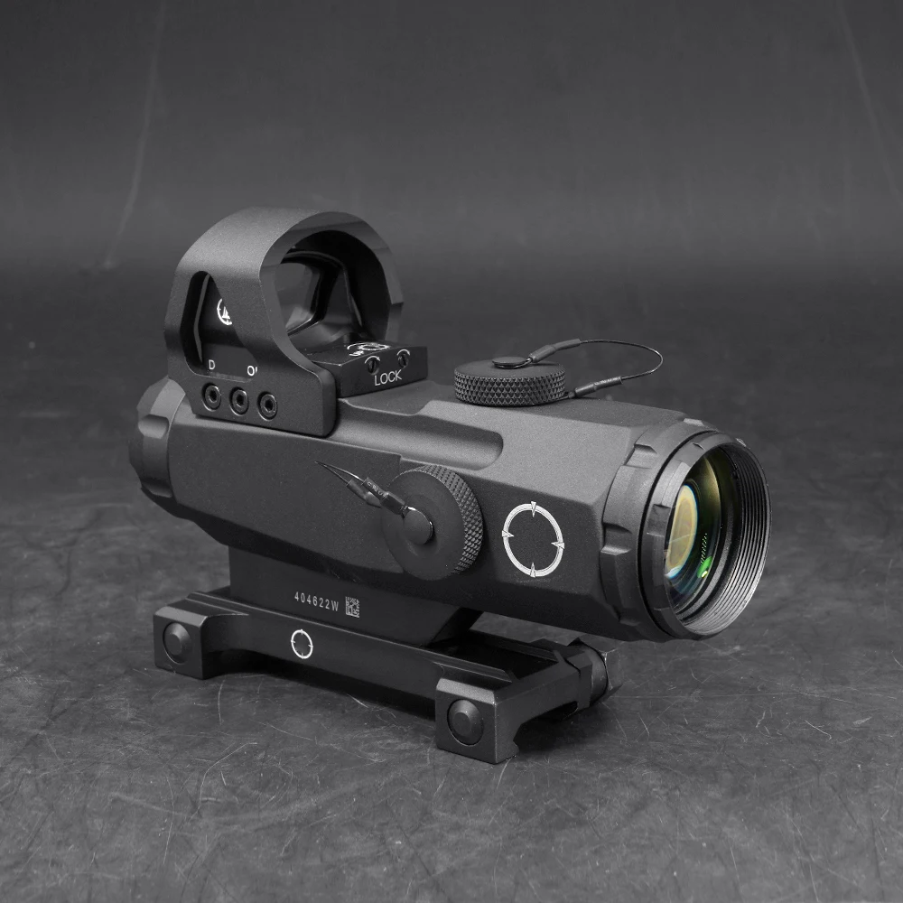 Mira de Rifle HAMR de acero Real, 4x24mm, 4x, punto rojo con 1x, para caza, táctica, Airsoft - imagen 3