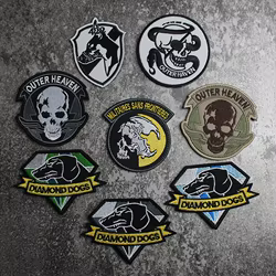 Metal Gear sin bordes ejército bordado ejército fan moral brazalete campo de batalla Valkyrie insignia DIY chaqueta chaleco mochila gancho parche