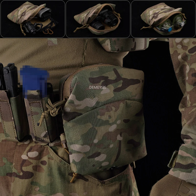 CS-bolsas MOLLE de tiro Airsoft EDC, bolsa de descarga pequeña, táctica para exteriores, caza, combate, almacenamiento de artículos diversos, riñonera