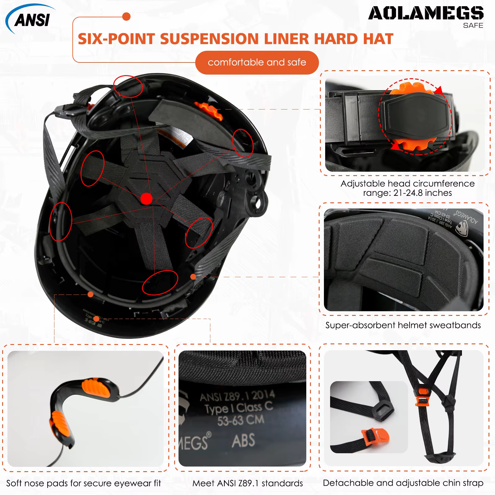 Casco protección fibra carbono CE ANSI – Industrial laboral - imagen 5