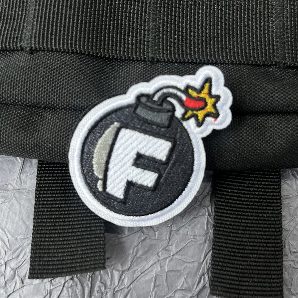 F BOMB-pegatinas bordadas, insignia de moral, equipo táctico, parche militar, parches de gancho y bucle, mochila Wappen - imagen 3