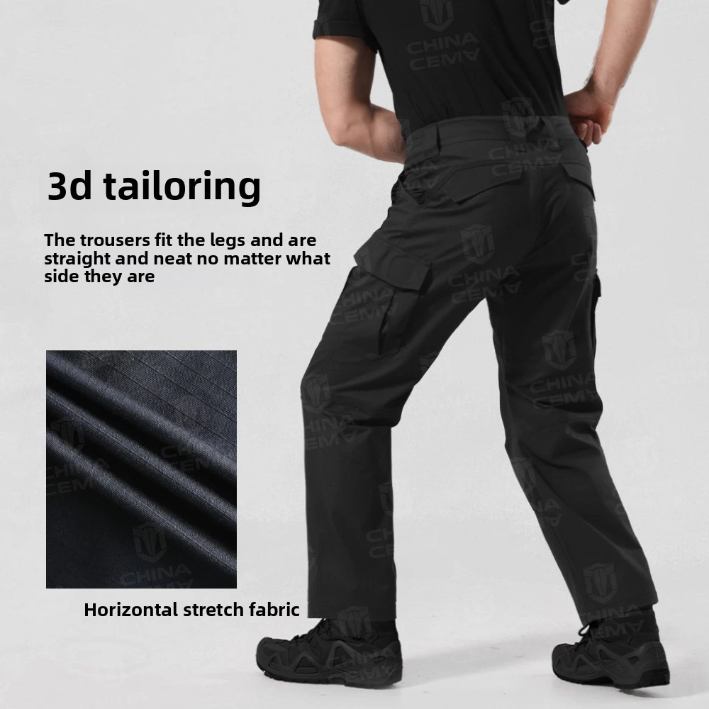 Pantalones elásticos informales para hombre, ropa para deportes al aire libre, senderismo, caza, trabajo táctico, pantalones resistentes al desgaste - imagen 3
