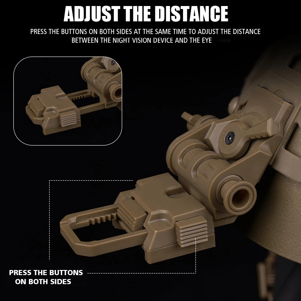 Casco Airsoft L4G69 NVG, montura de gafas de visión nocturna para PVS15 PVS18 PGPNVG18, casco táctico de caza para Paintball rápido - imagen 5