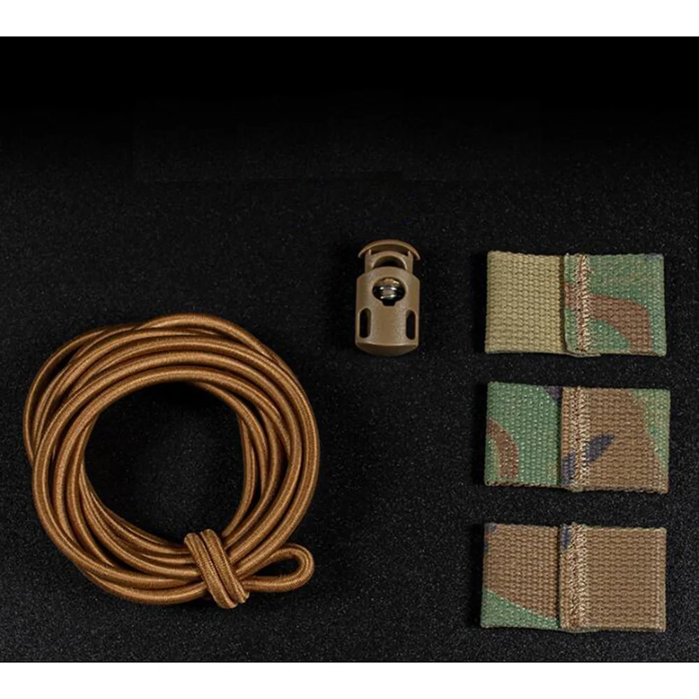 Cuerda elástica con bandera nacional táctica, correa de sujeción elástica, tira de chaleco MOLLE, organizador de artículos, Kits de accesorios de herramientas de cuerda de fijación