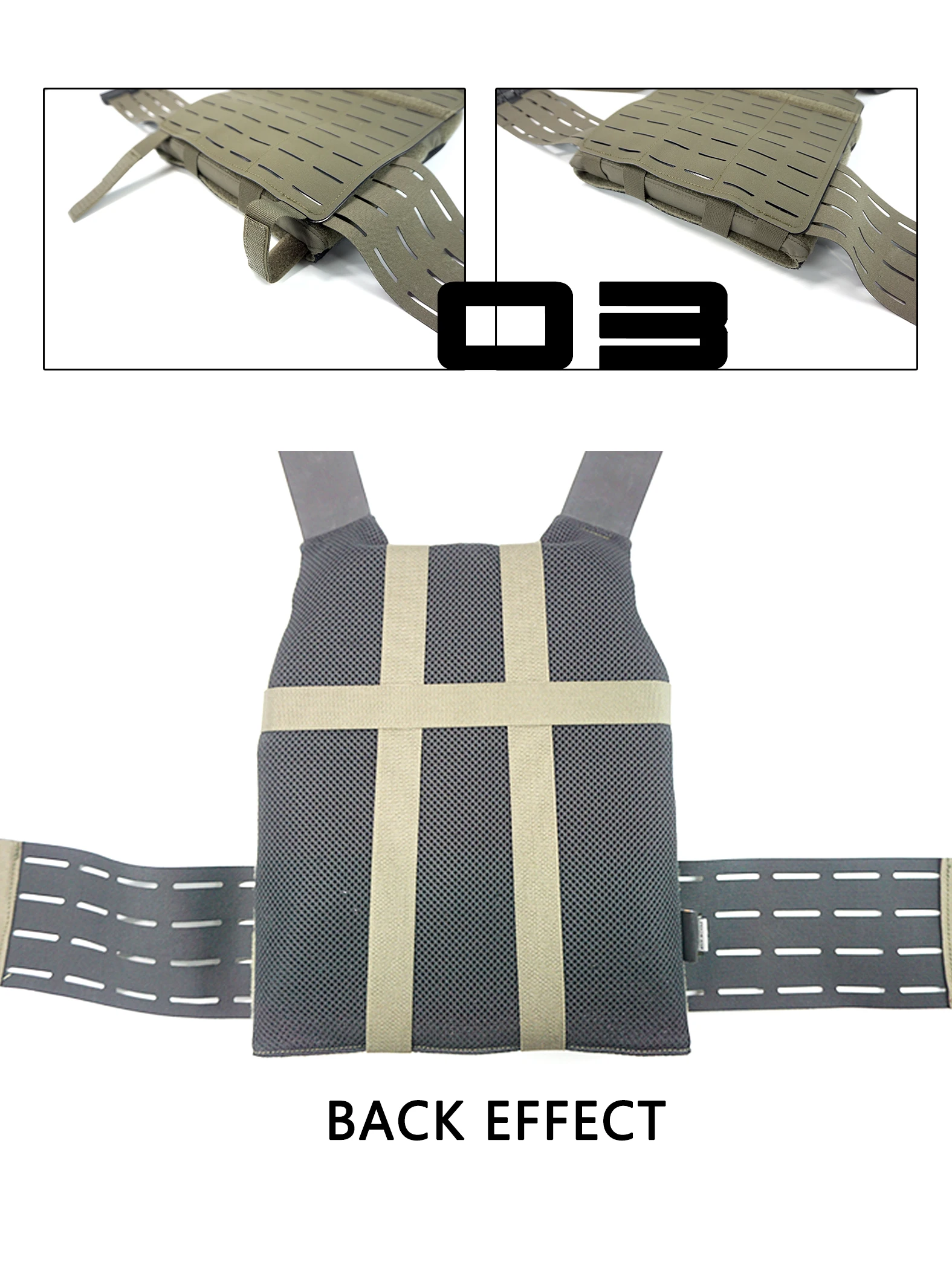 DMGear FCSK chaleco táctico accesorios camuflaje caza placa portador Molle montaje Panel trasero Airsoft - imagen 5