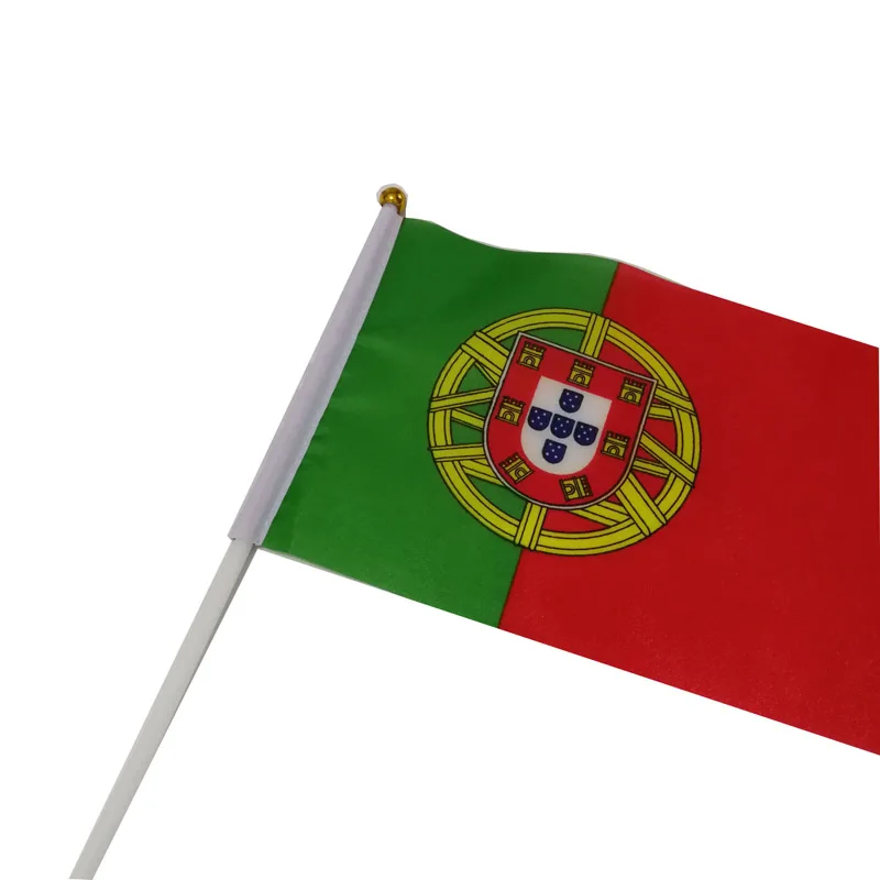 10 unids/lote banderas onduladas a mano de Portugal 14x21cm bandera de Portugal al por mayor - imagen 4