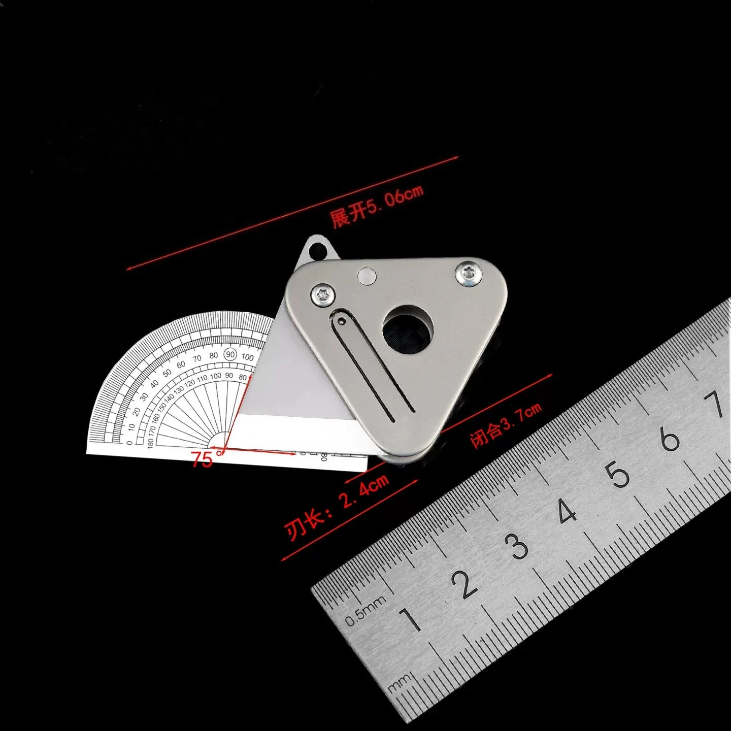 Cuchillo plegable titanio EDC táctico para exteriores y camping