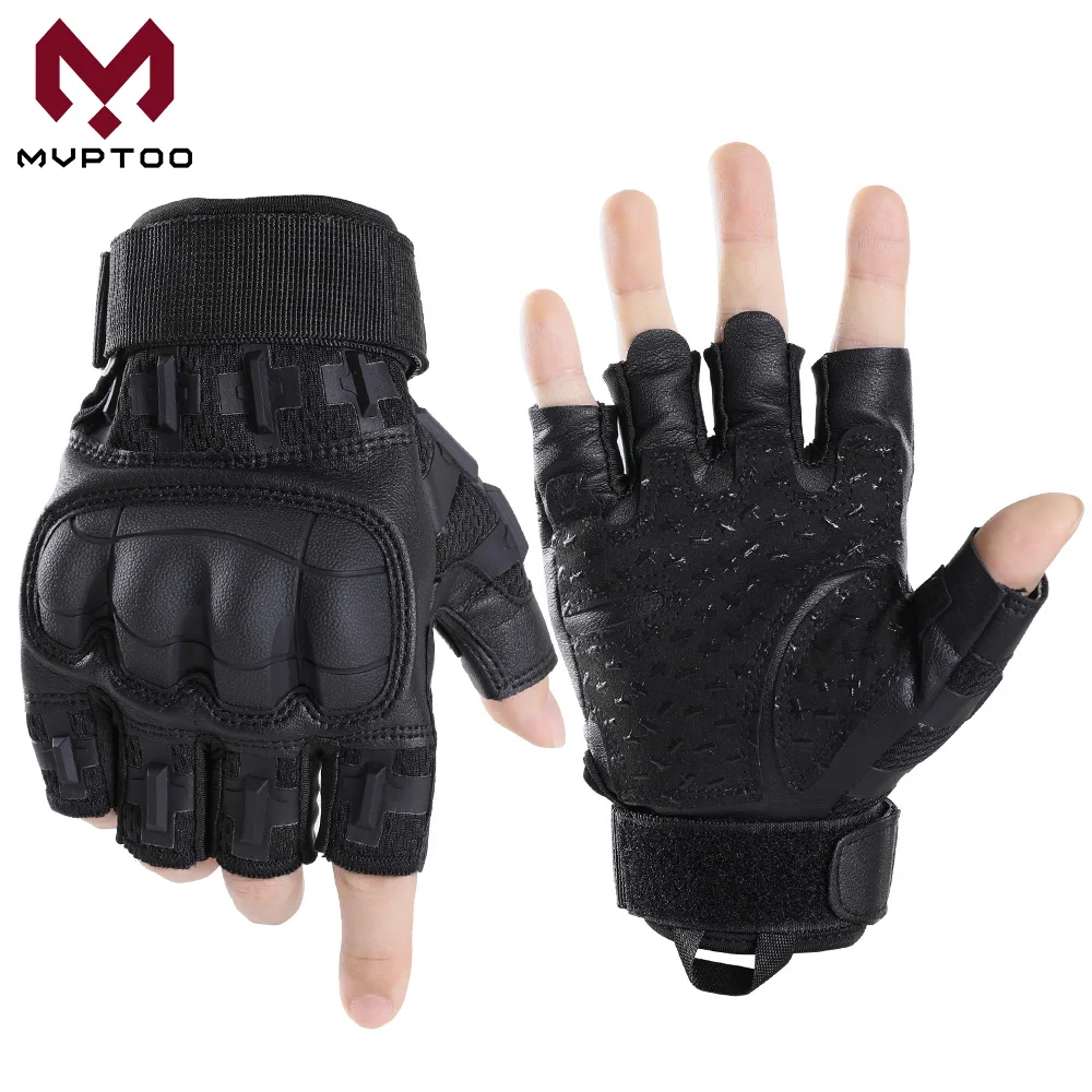Guantes tácticos sin dedos para airsoft, caza y tiro - imagen 5
