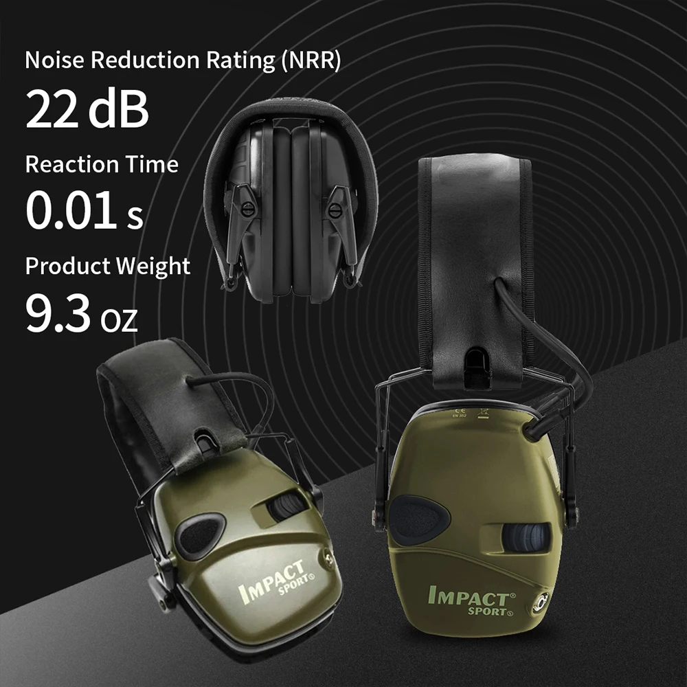 Howard Leight R-01526 Impact Sport Orejera electrónica Auriculares protectores para disparar Plegables - imagen 5